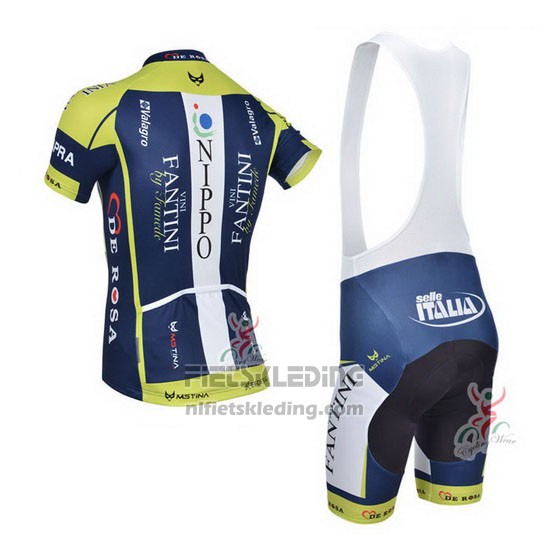 2013 Fietskleding Vini Fantini Groen en Blauw Korte Mouwen en Koersbroek